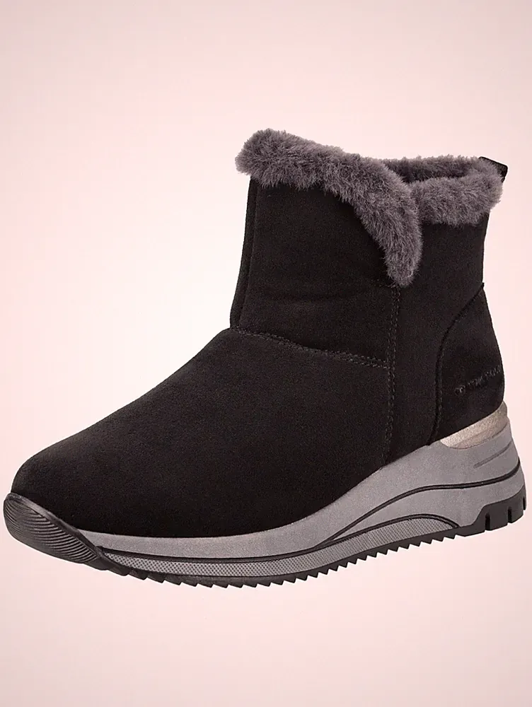 Tom Tailor Stiefel Lederimitat/Textil Snowboots , Schwarz , Gr. 39
