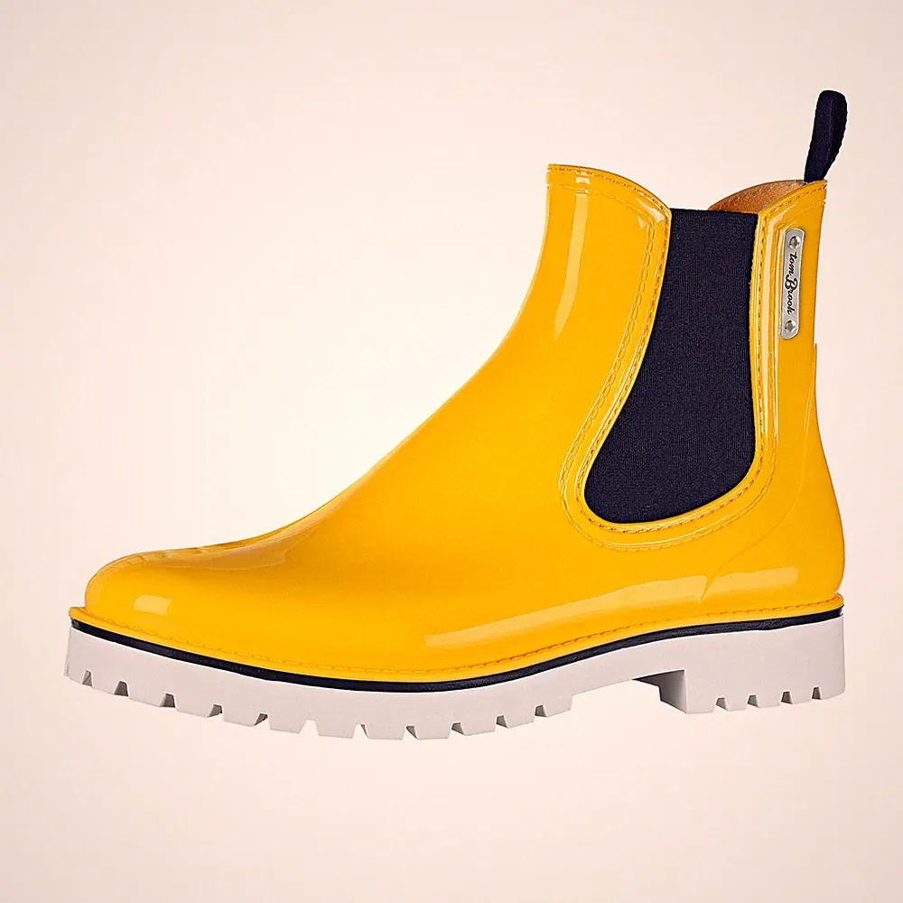 tomBrook Damen Chelsea-Boot Regenstiefelette Lemon Tree Gummistiefel Halbhoch