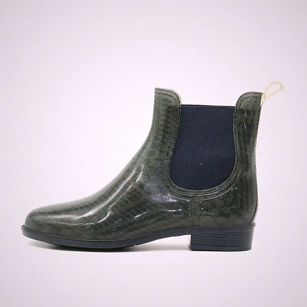 Tommy Hilfiger Damen Chelsea Rain Boot Regenstiefel Olivgrü Schuhe Boots EU 38