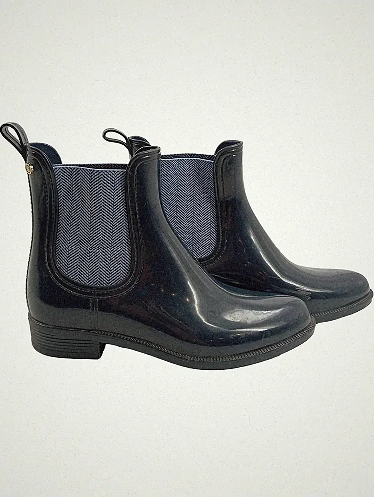 Tommy Hilfiger Damen Gummistiefel Chelsea Boots Gr. 37 Blau Klassisch