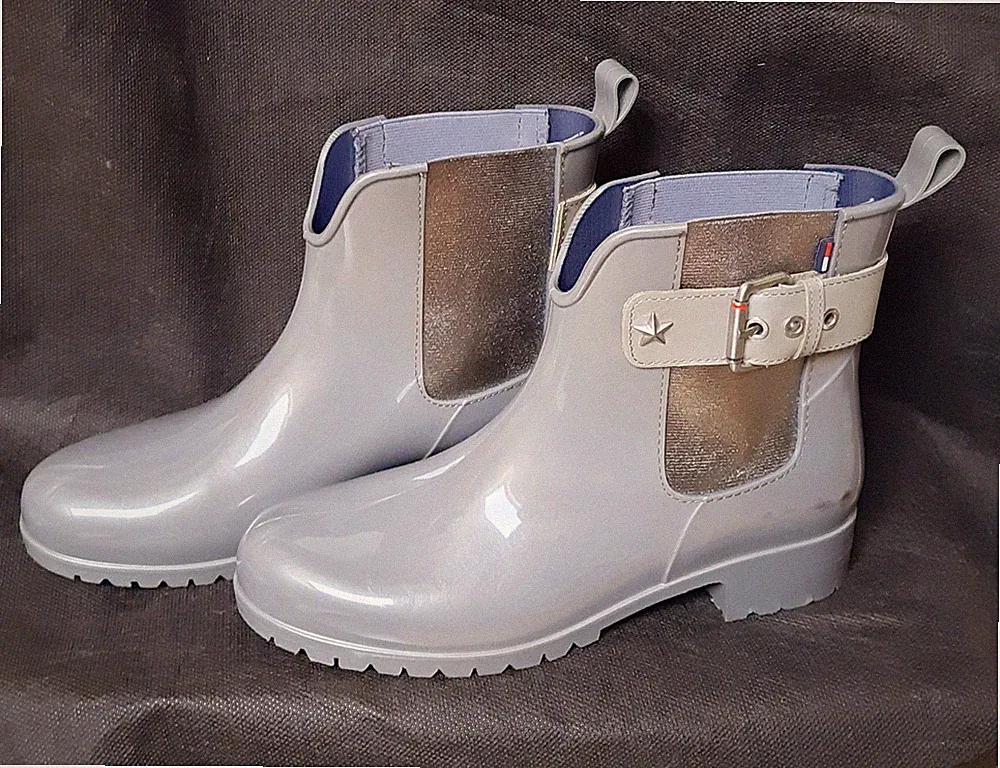 Tommy Hilfiger Damen Gummistiefel Halbstiefel Stiefeletten Stiefel Schuhe Gr. 38