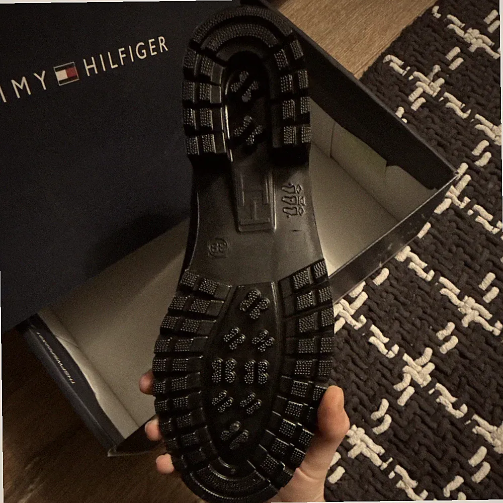 Tommy Hilfiger Damen Gummistiefel schwarz 38, Logo, wasserdicht