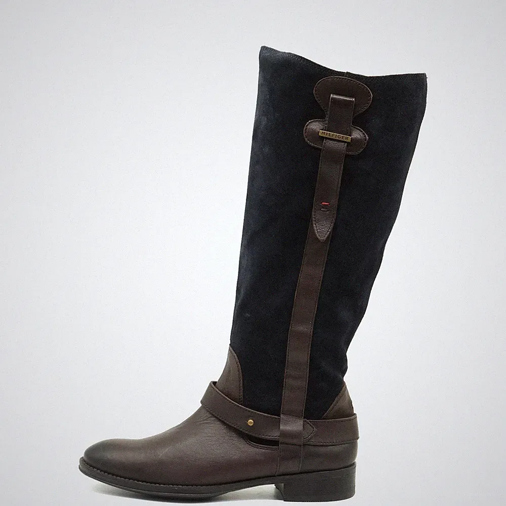 Tommy Hilfiger Damen Hamilton 7C Stiefel Braun Pflegeleicht Reitstiefel EU 38