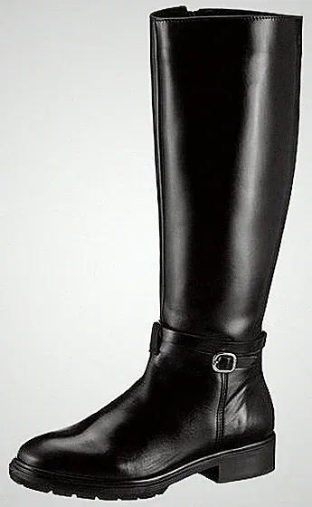 Tommy Hilfiger Damen Hohe Stiefel Round Stud Long Boot Leder Schwarz Schuhe