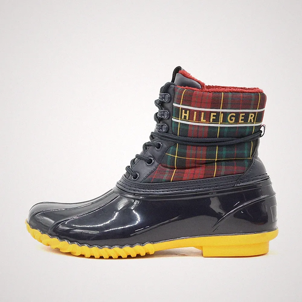 Tommy Hilfiger Damen TW Hessa Boots Navy/Rot/Gelb Duck Outdoor-Stiefel EU 40