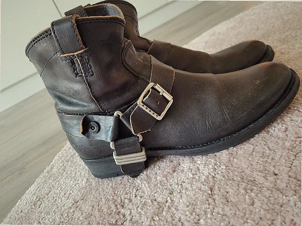 Tommy Hilfiger Denim, Damen Boots, Biker Stiefeletten Gr. 36 Schwarz *NEU* *TOP*