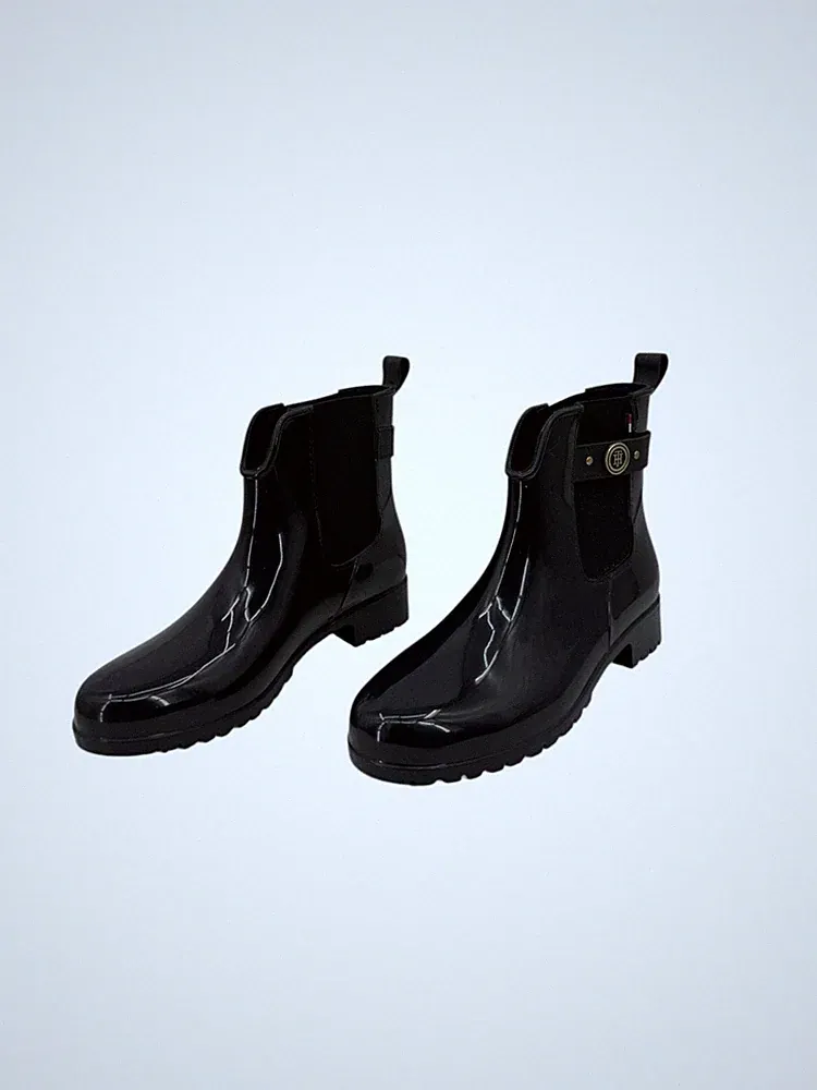 Tommy Hilfiger Gummistiefel marineblau Gold Größe 38