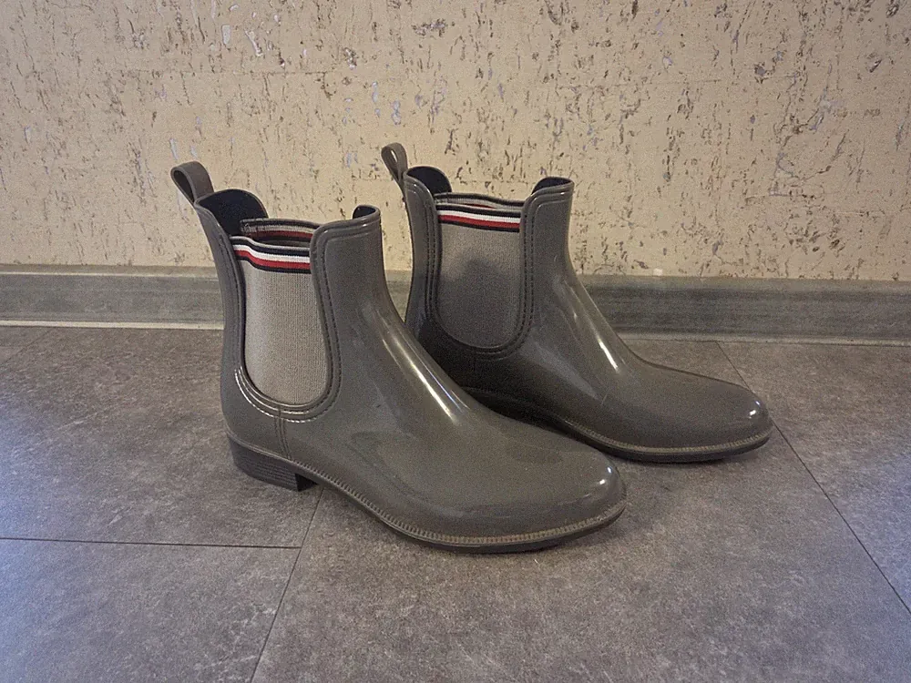 Tommy Hilfiger, Kurze Gummistiefel, Größe: 40, Grau, Damen #900