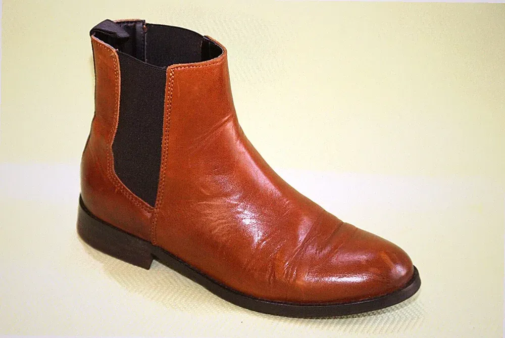 TOMMY JEANS Damen Leder Boots Schuhe in Braun Cognac Gr. 40. Geb.Top Zustand!