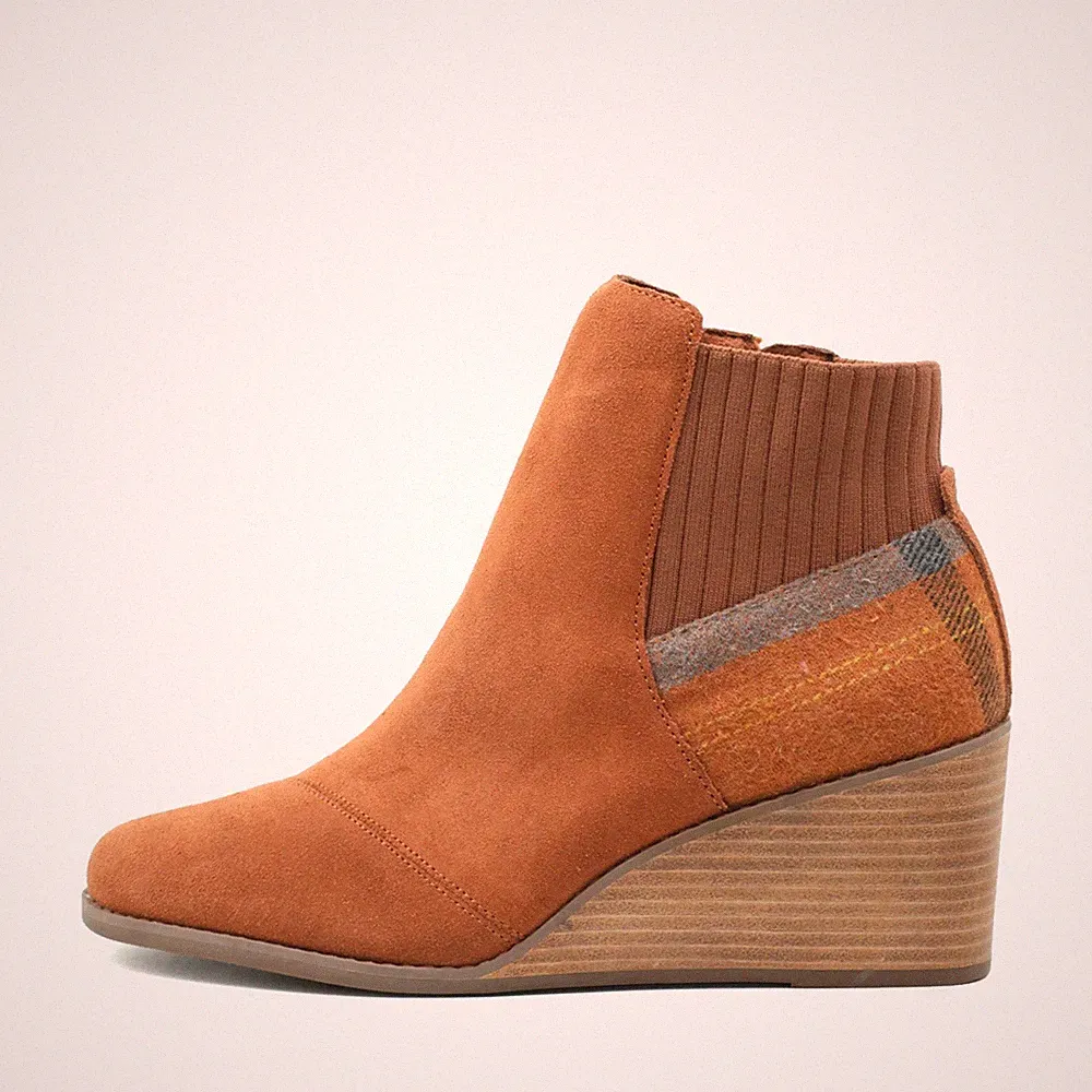 TOMS Damen 10018917 Stiefelette Braun Veloursleder Booties Stiefeletten EU 41