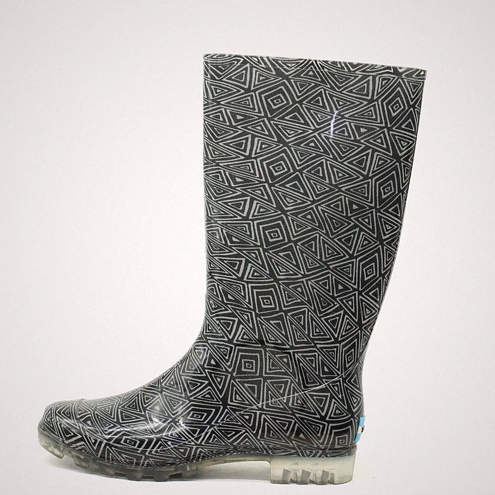TOMS Damen Gummistiefel Stiefel Grau Synthetik Kniehoch Rutschfest Regen EU 43.5