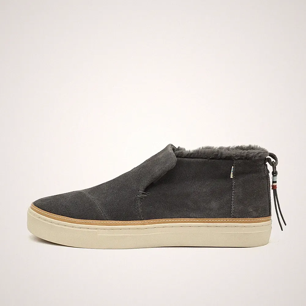TOMS Damen Sneaker Fell Schuhe Grau Wildleder Gefüttert Winterschuhe EU 42,5