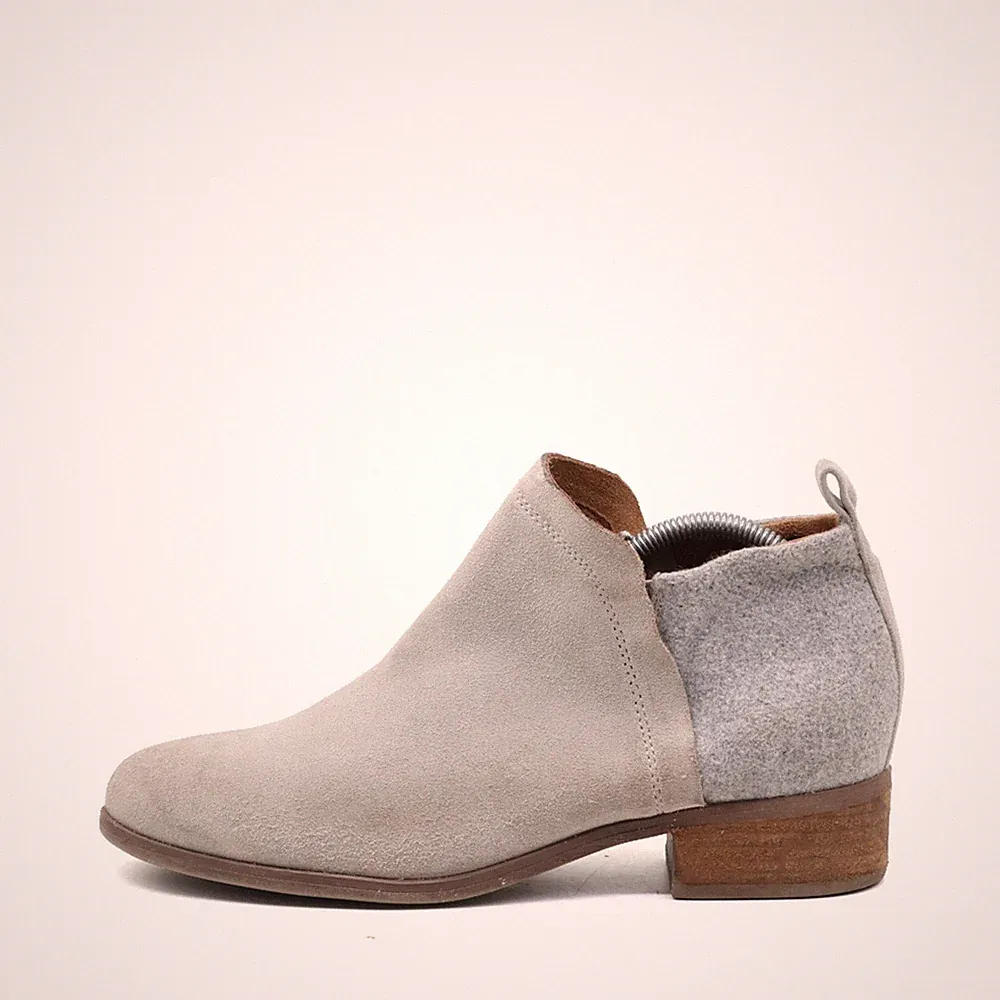 TOMS Damen Stiefelette Stiefeletten Grau Wildleder Bequem Booties EU 38