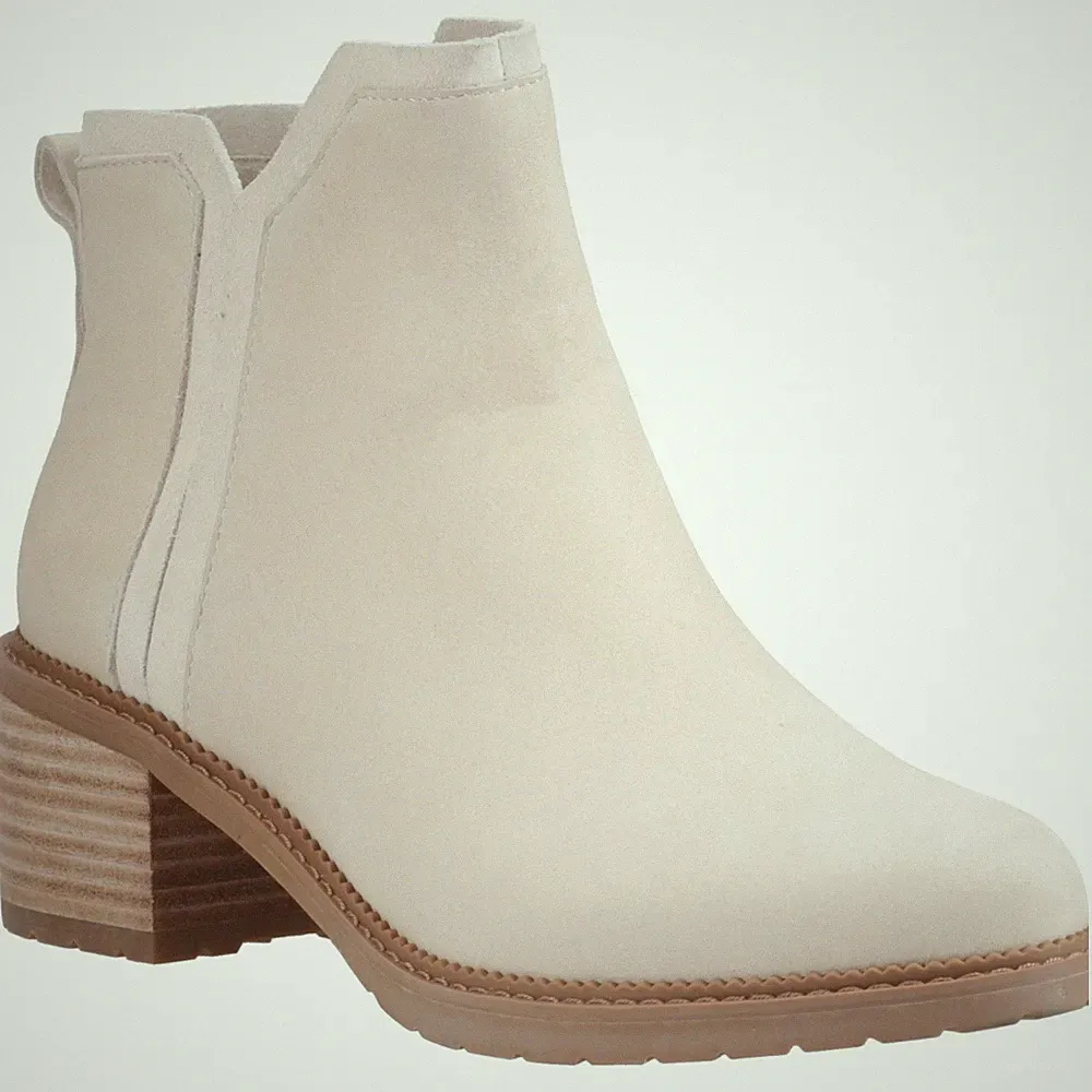 TOMS Hailey Leder Damen Beigefarbene Stiefel