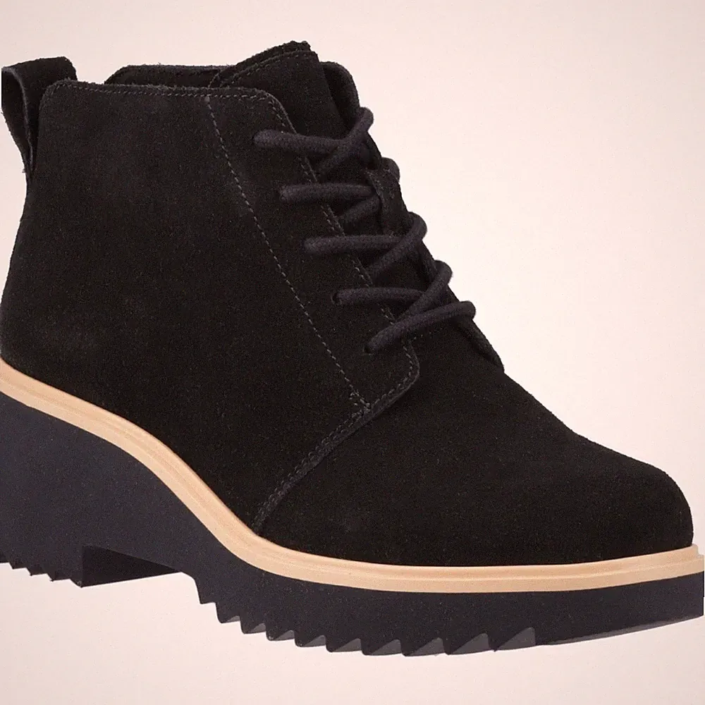 TOMS Maude Leder Damen Schwarze Stiefel