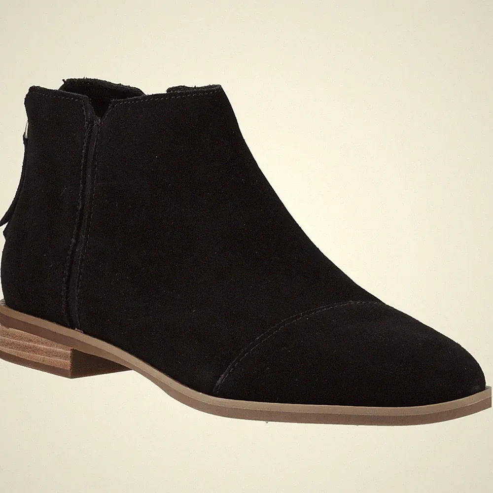 TOMS Rylie Leder Damen Schwarze Stiefel