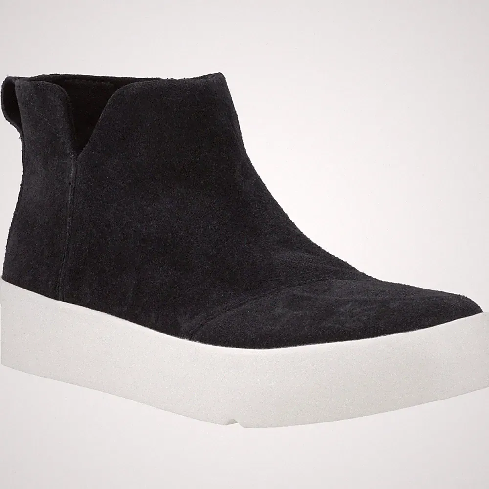 TOMS Verona Mid Leder Damen Schwarze Stiefel