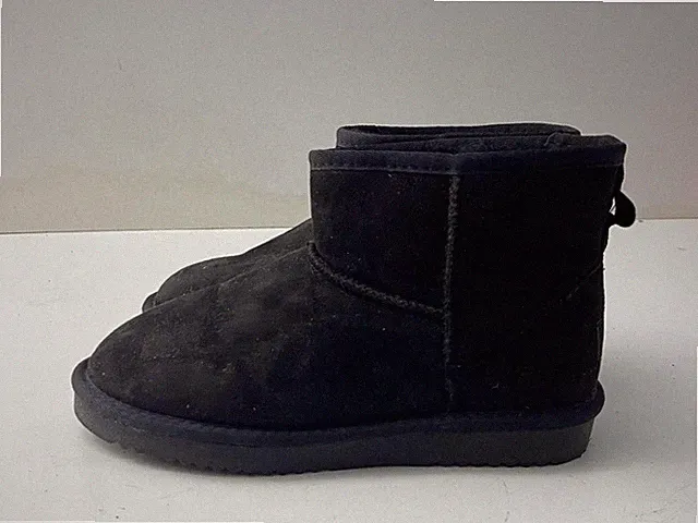 Traumpaar Damen Stiefel schwarz Wildleder Kunstfellfutter Schnee warm UK 5 EUR 38 -A82