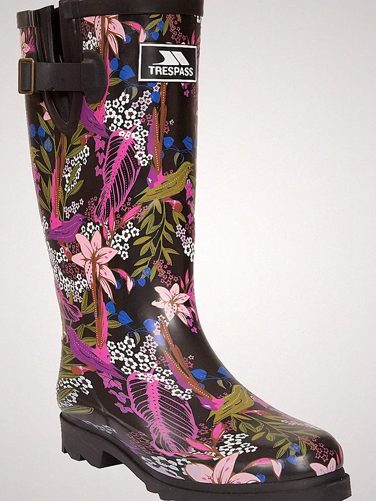 Trespass Damen Gummistiefel Elena - Female Welly Tropical Floral Print