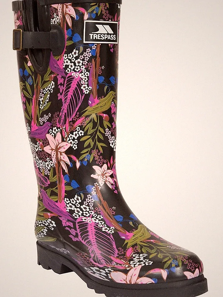 Trespass Damen Gummistiefel Elena - Female Welly Tropical Floral Print