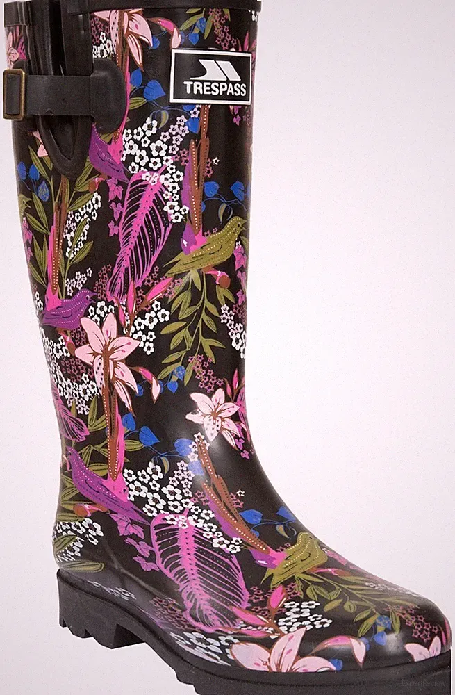 Trespass Damen Gummistiefel Elena - Female Welly Tropical Floral Print