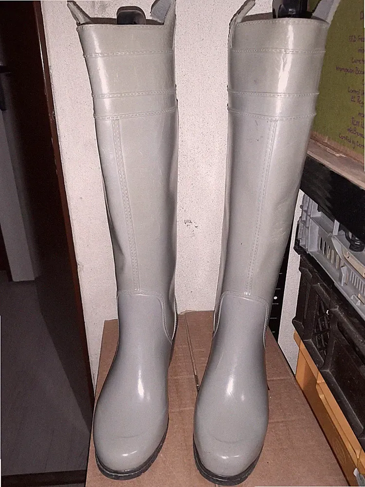 Tretorn fur H&M vintage Gummistiefel mit 7 cm absatz, Gr 38