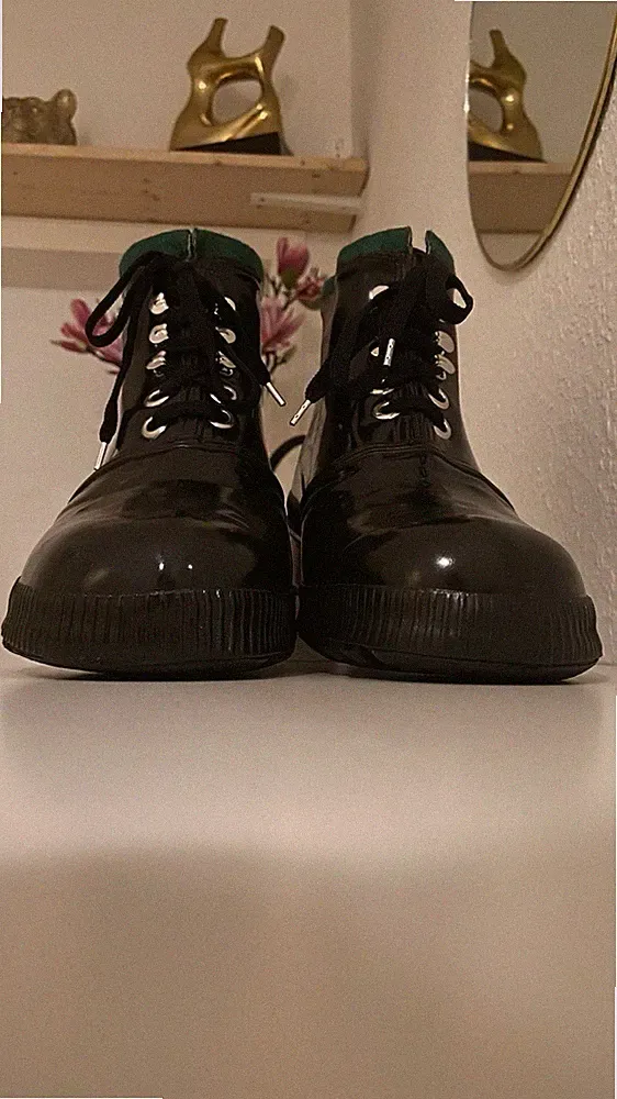 TRETRON WEIDMANN Vintage Jagdstiefel Gr. 44 Gummistiefel Boots original Tüte
