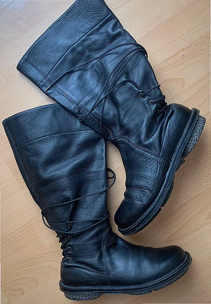 Trippen Boots Damen 37 – Schwarze Leder Stiefel | Handmade, Komfort, hochwertig