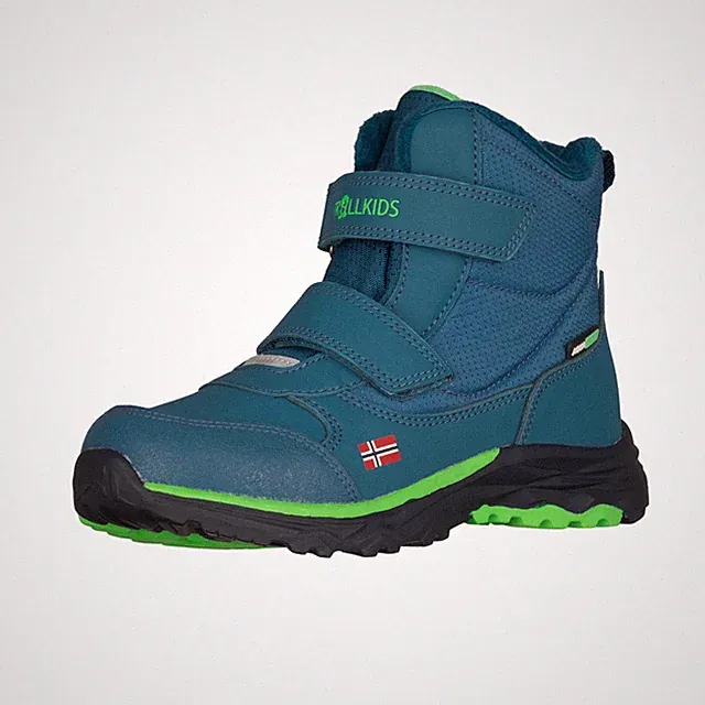 Trollkids Kids Hafjell Kinder Blau Stiefel Winter Boots Klettverschluss 264-104