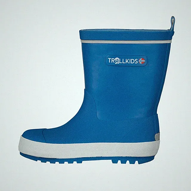 Trollkids Kids Lysefjord Rubber Boots Kinder Unisex Blau Schuhe Alltag (471-168)
