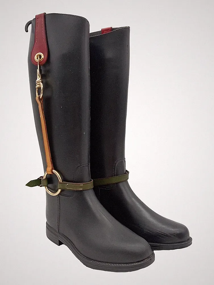 TROPEZ Gummistiefel Damen Stiefel Gr. DE 39 schwarz sportlicher Stil