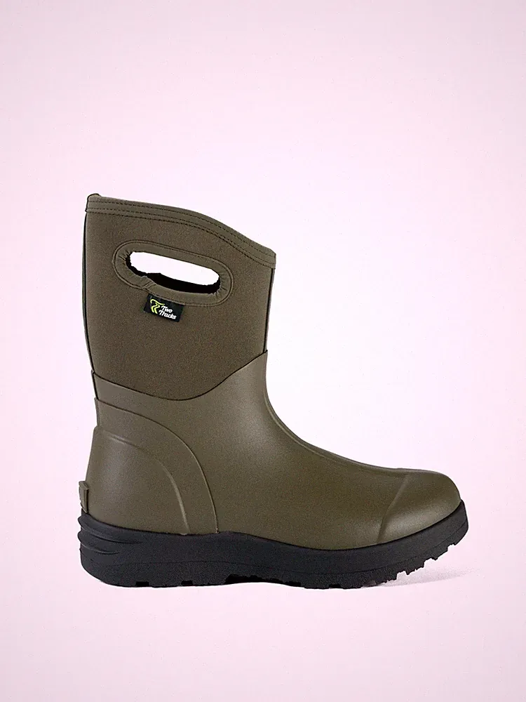 TwoTracks Neoprenstiefel Baruga Olive Men Halbhoch Outdoorstiefel Gummistiefel