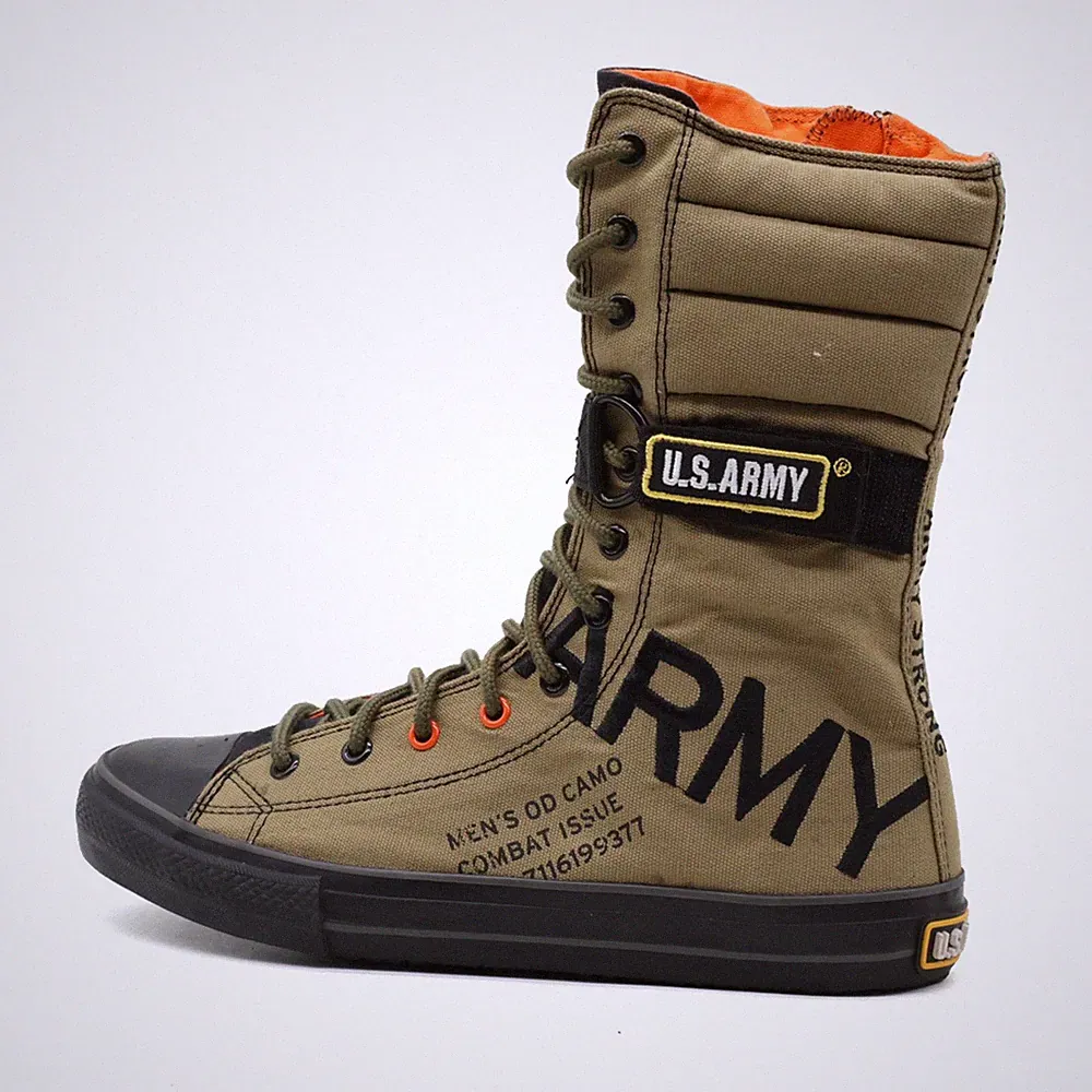 U.S. Army Damen 80SCB103M Stiefel Oliv Baumwoll-Canvas Combat Boots EU 42