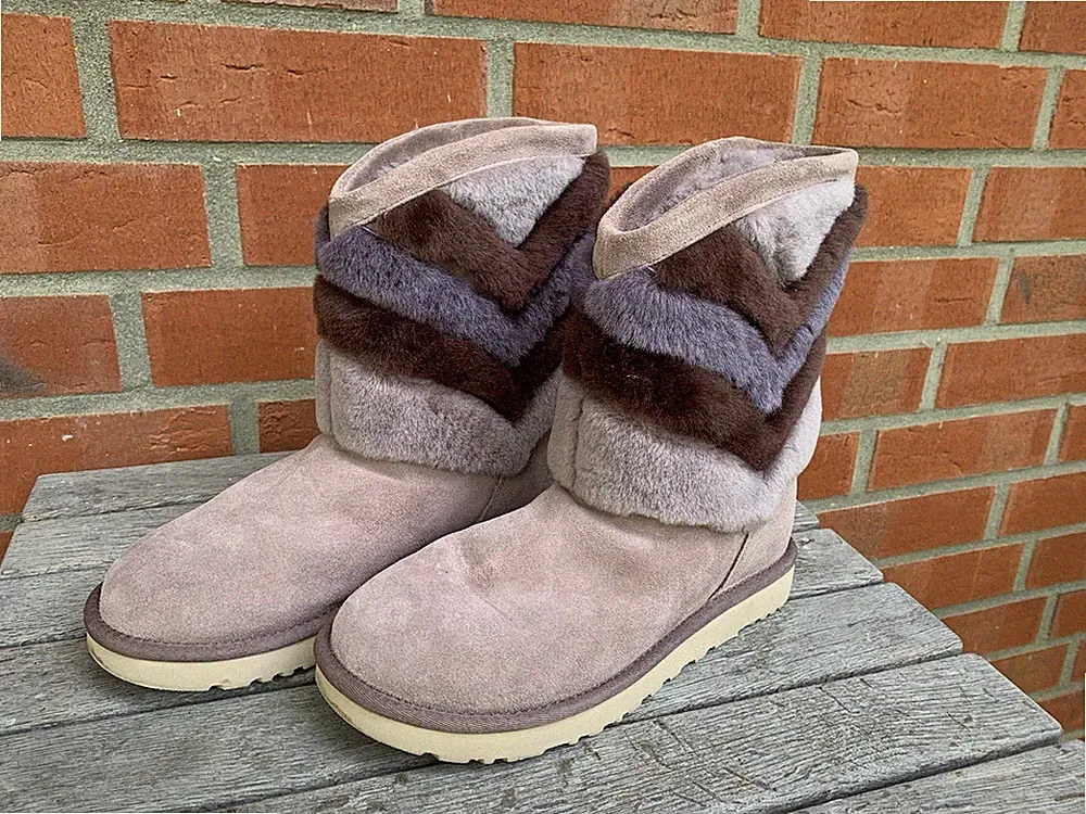 UGG AUSTRALIA 1012391 TANIA Short Dam Stiefel Leder LAMMFELL Gr.38