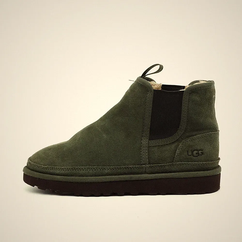 UGG Australia Damen 1121644 Stiefeletten Olivgrün Wildleder Chelsea Boots EU 40