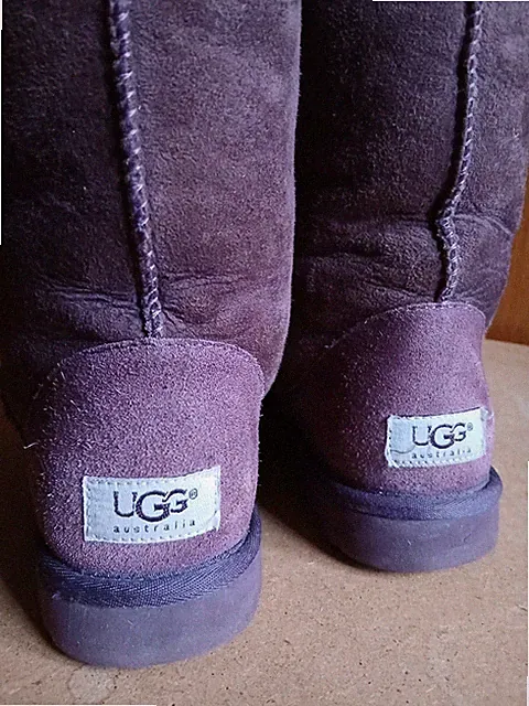 Ugg Australia W7 Damen Wadenhohe Wildleder Stiefel Braun