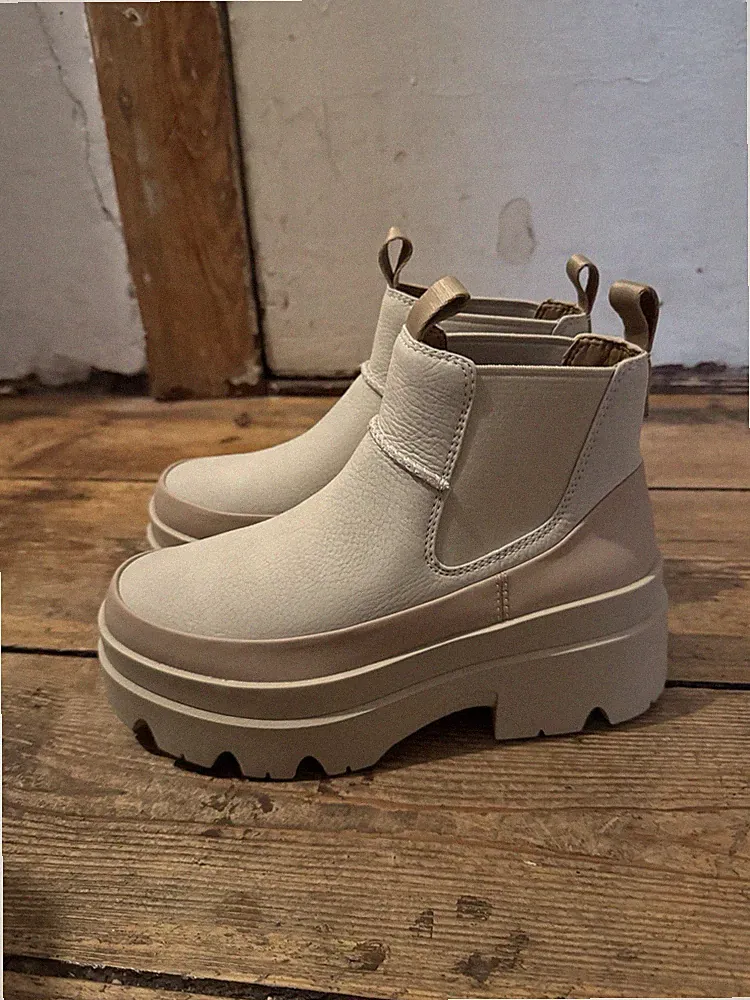 UGG Brisbane Mid Chelsea Boots Beige 39 Brisebane Sea Salt Stiefeletten Stiefel