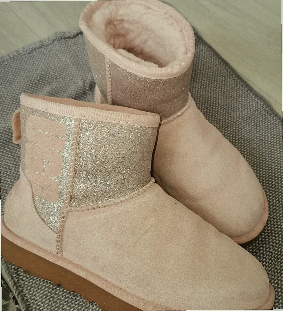 UGG Classic Mini II Damen Boots Stiefeletten Stiefel Winter Sparkle 39 Glitzer