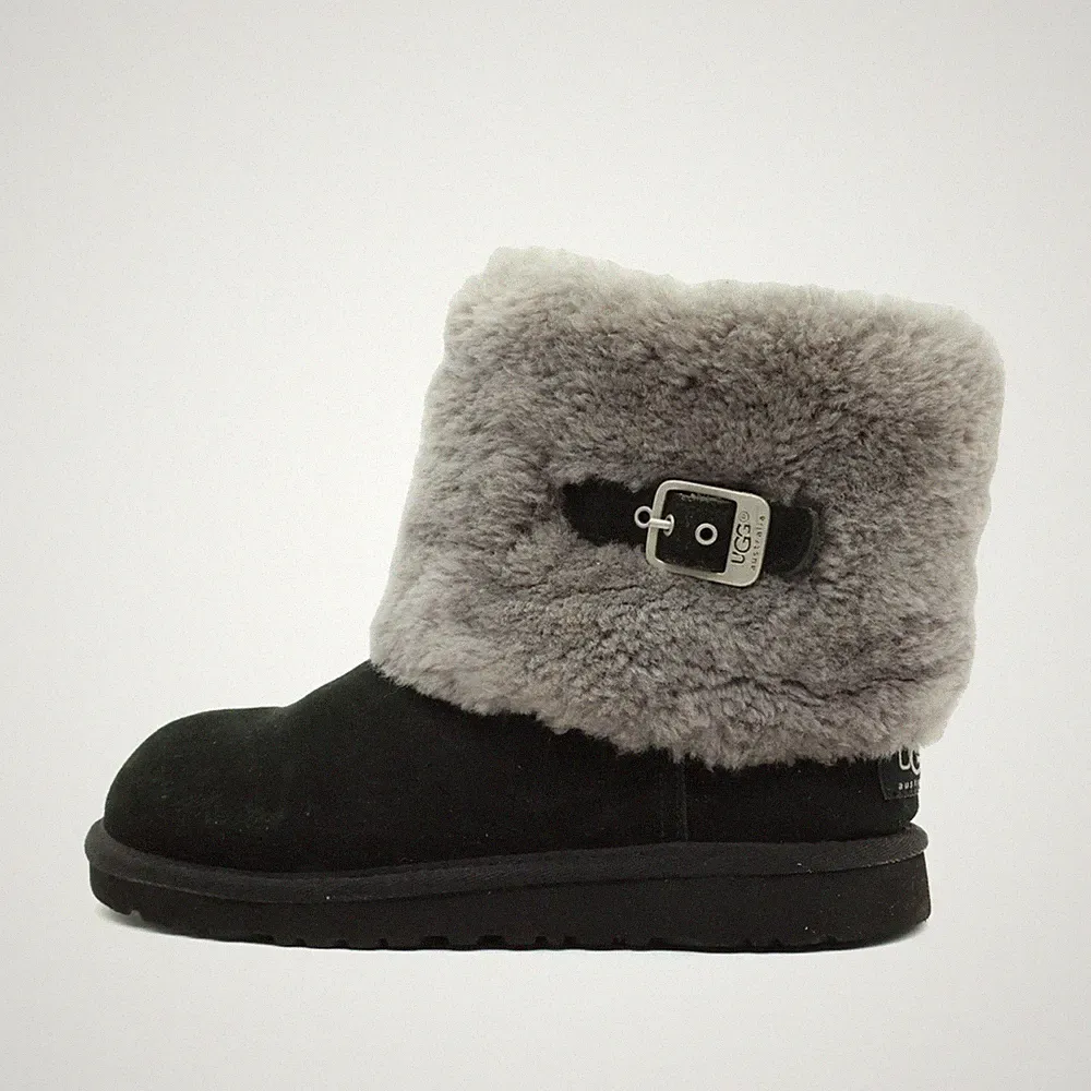 UGG Damen 1001672 Stiefel schwarz/grau Wildleder Classic Winterstiefel EU 34