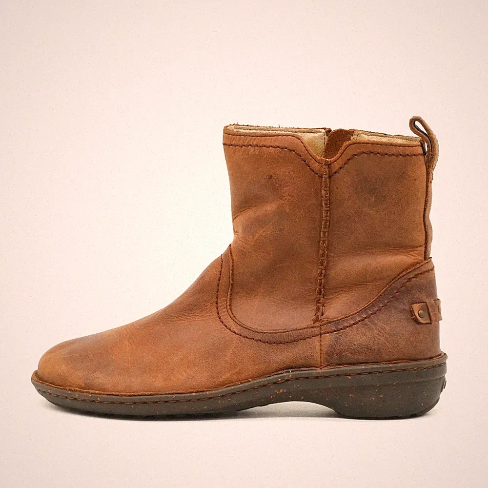 UGG Damen 1004177 Stiefel Braun Leder Kurzschaft Classic Winterstiefel EU 40