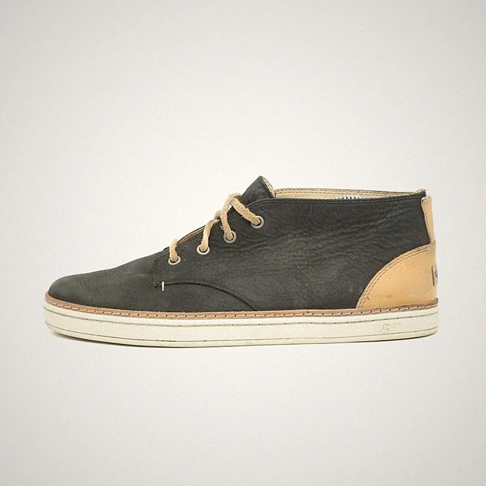 UGG Damen 1015047 Sneaker Schwarz/Beige Leder Knöchelhoch Bequem, High Top EU 39
