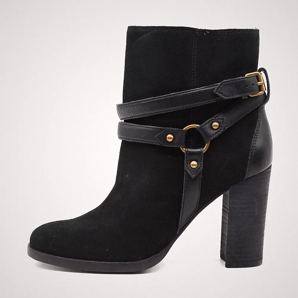 UGG Damen 1019010 Stiefel Schwarz Veloursleder Classic Stiefeletten EU 39,5
