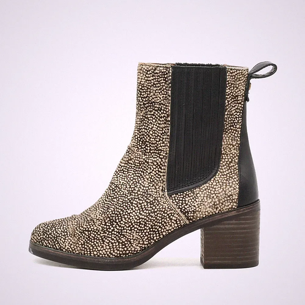 UGG Damen 1019177 Stiefelette Schwarz Beige Leder Chelsea Boots EU 39,5