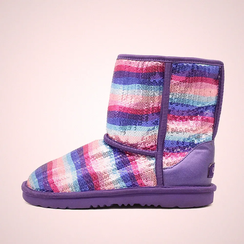 Gestreift Glitzerstiefel
