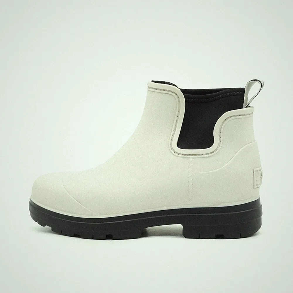 UGG Damen Chelsea Regenstiefel Stiefelette Weiß Gummi Reinigung Boots EU 38