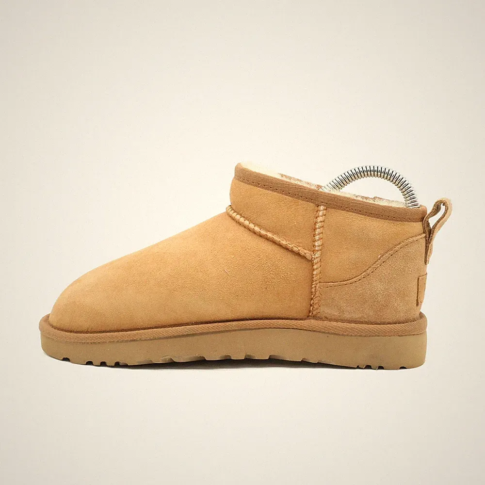 UGG Damen Classic Ultra Mini Boots Beige Kurzstiefel Winterstiefel EU 36