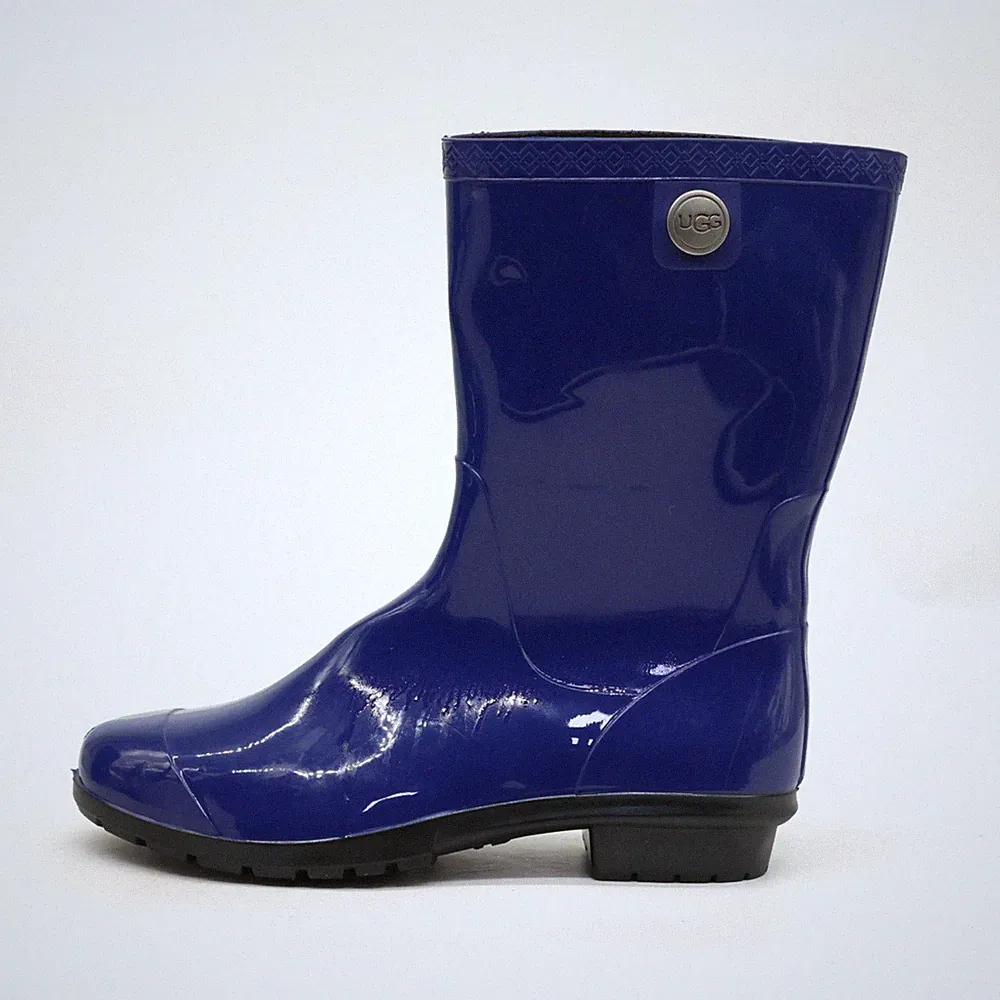 UGG Damen Regenstiefel Stiefel Blau Synthetik Mittel Boot Gummistiefel EU 38,5