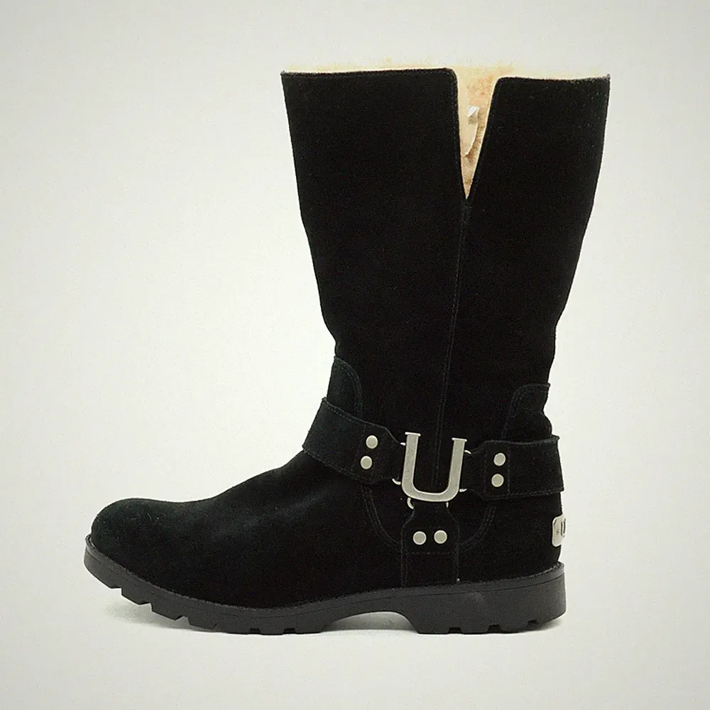 Wildleder Motorradstiefel