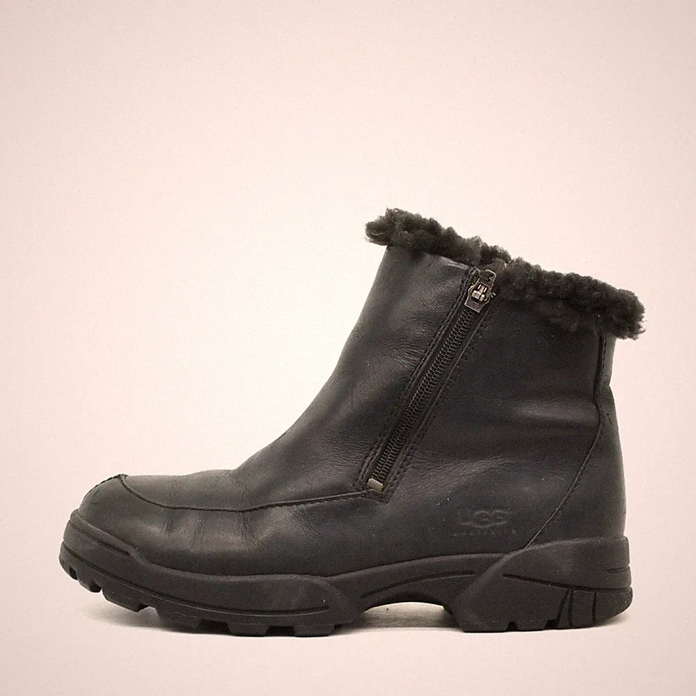 UGG Damen SM 5150 Stiefelette Schwarz Leder Winter Winterstiefel EU 39