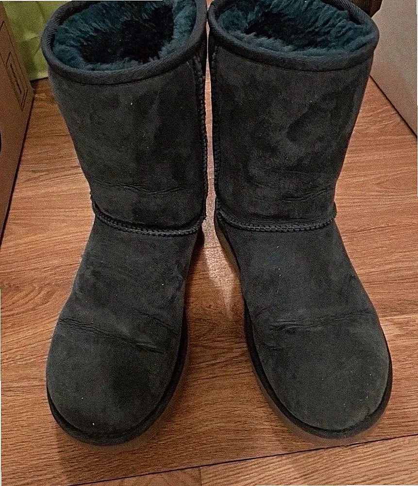 UGG Damen Ugg Australia Classic Short Wildleder blau gefüttert Slip-On 38